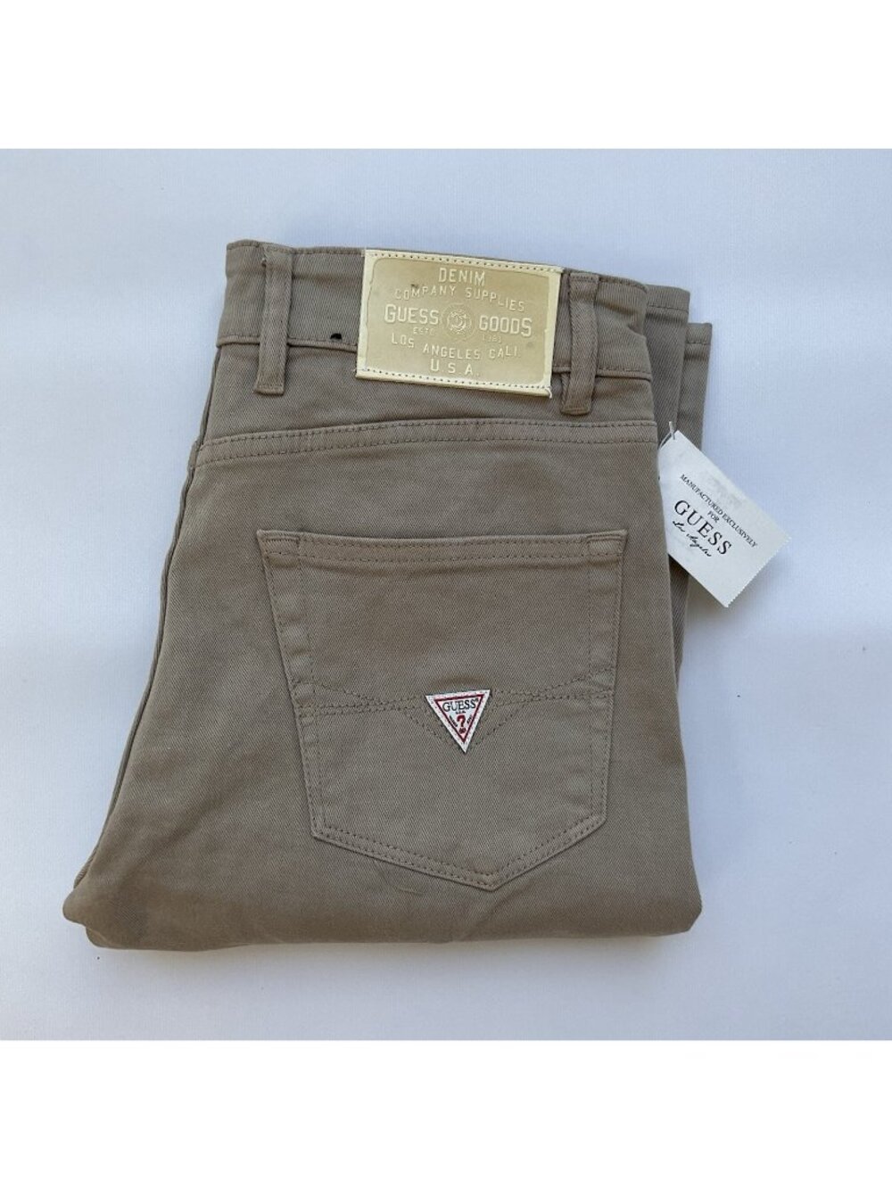 Guess Men’s Angels Slim Jeans Dark Beige Size 30X32